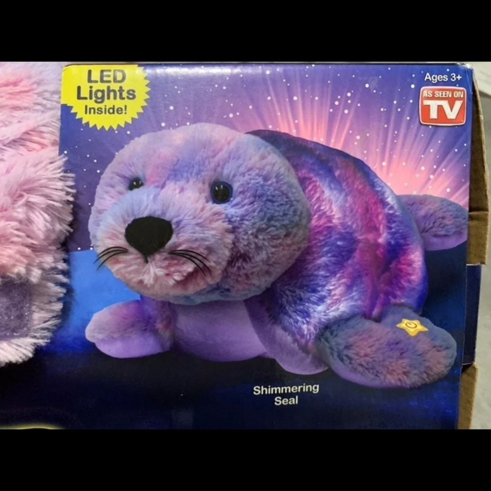 Glow Pets Pillow Sparkling LED Shimmering Seal 18"